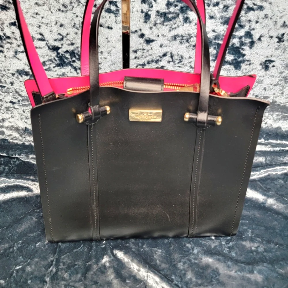 Kate Spade Arbour Hill‎ Crossbody Bag in Black and Pink Leather P60
